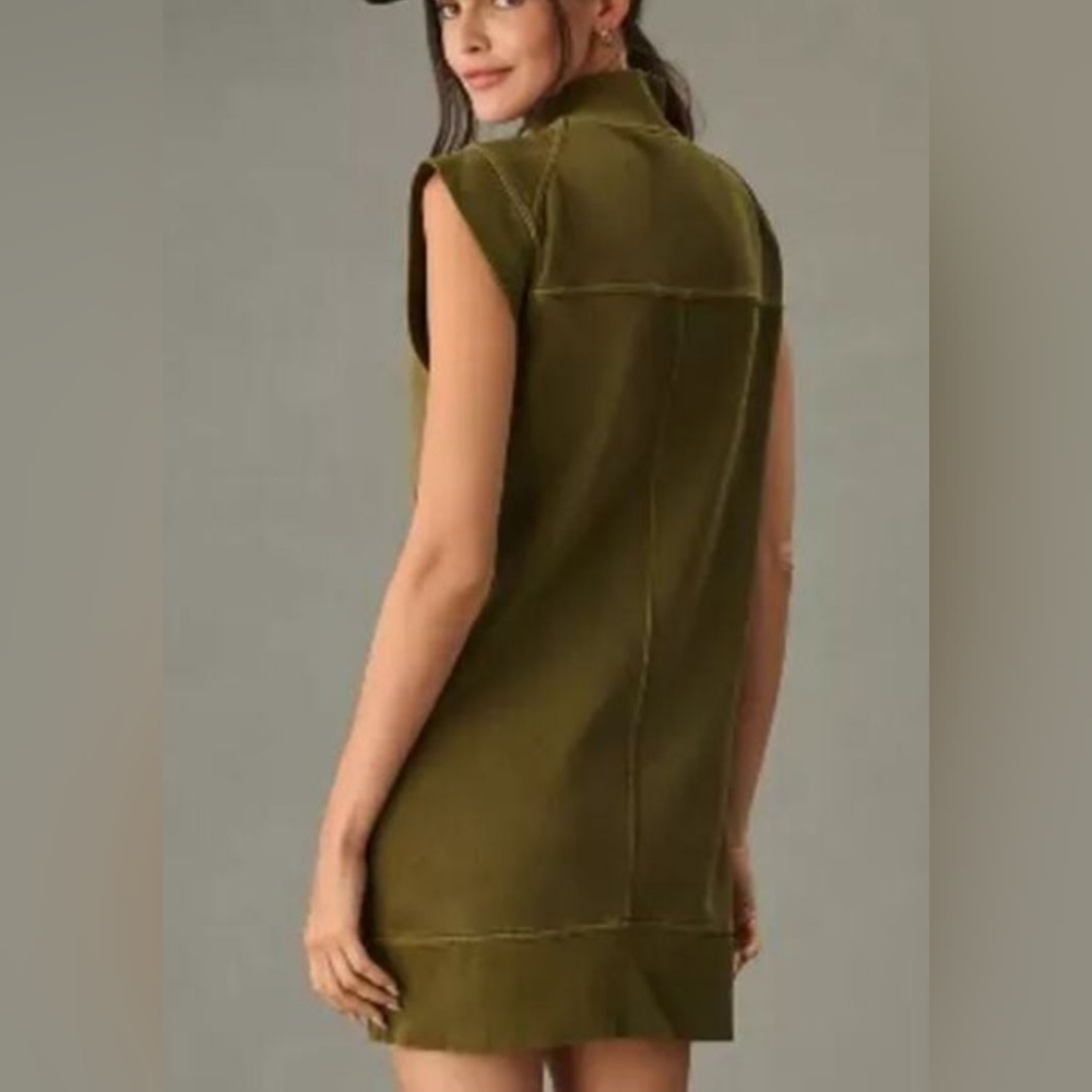 Anthropologie Daily Practice Meru Half Zip Dress Size Petite Medium - Picture 2 of 10